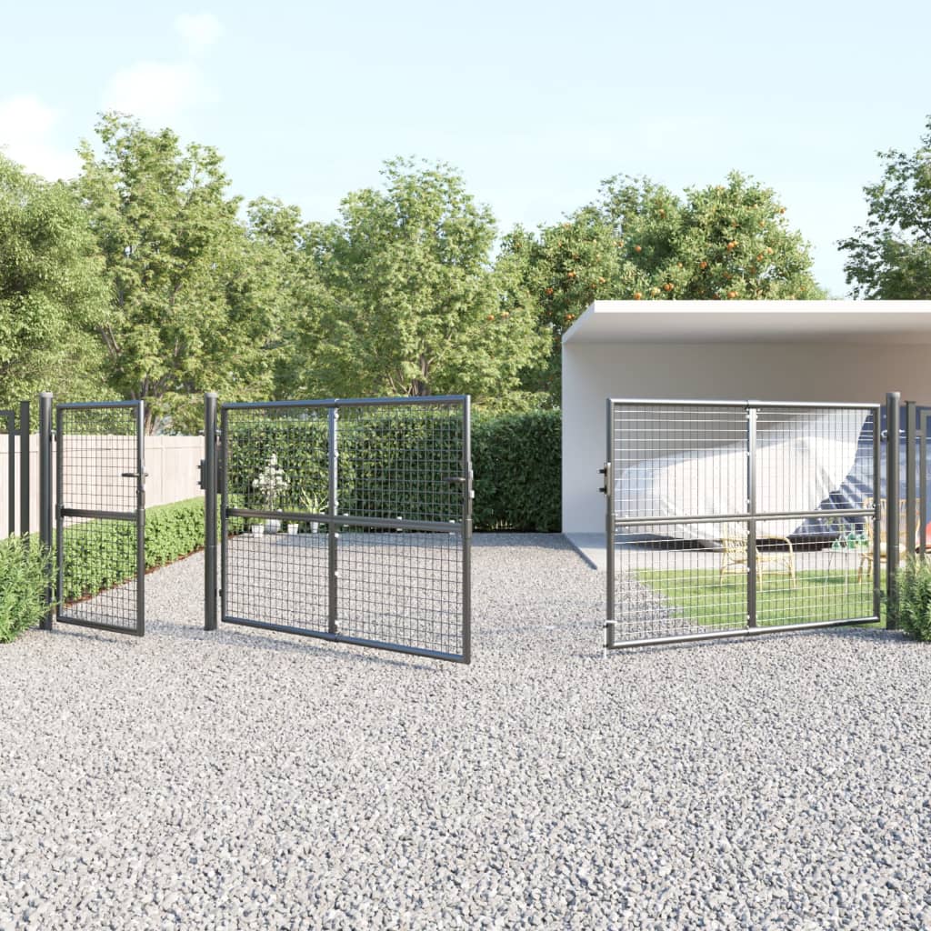 Maschen-Gartentor 500X125 Cm Verzinkter Stahl