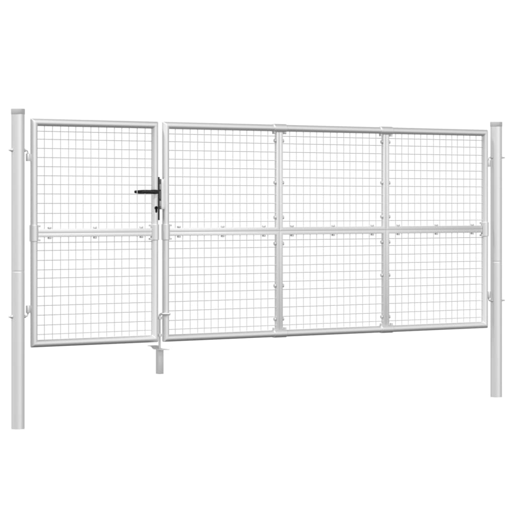 Maschen-Gartentor 350X125 Cm Verzinkter Stahl