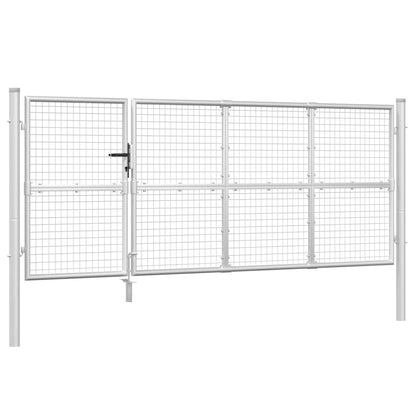 Maschen-Gartentor 350X125 Cm Verzinkter Stahl