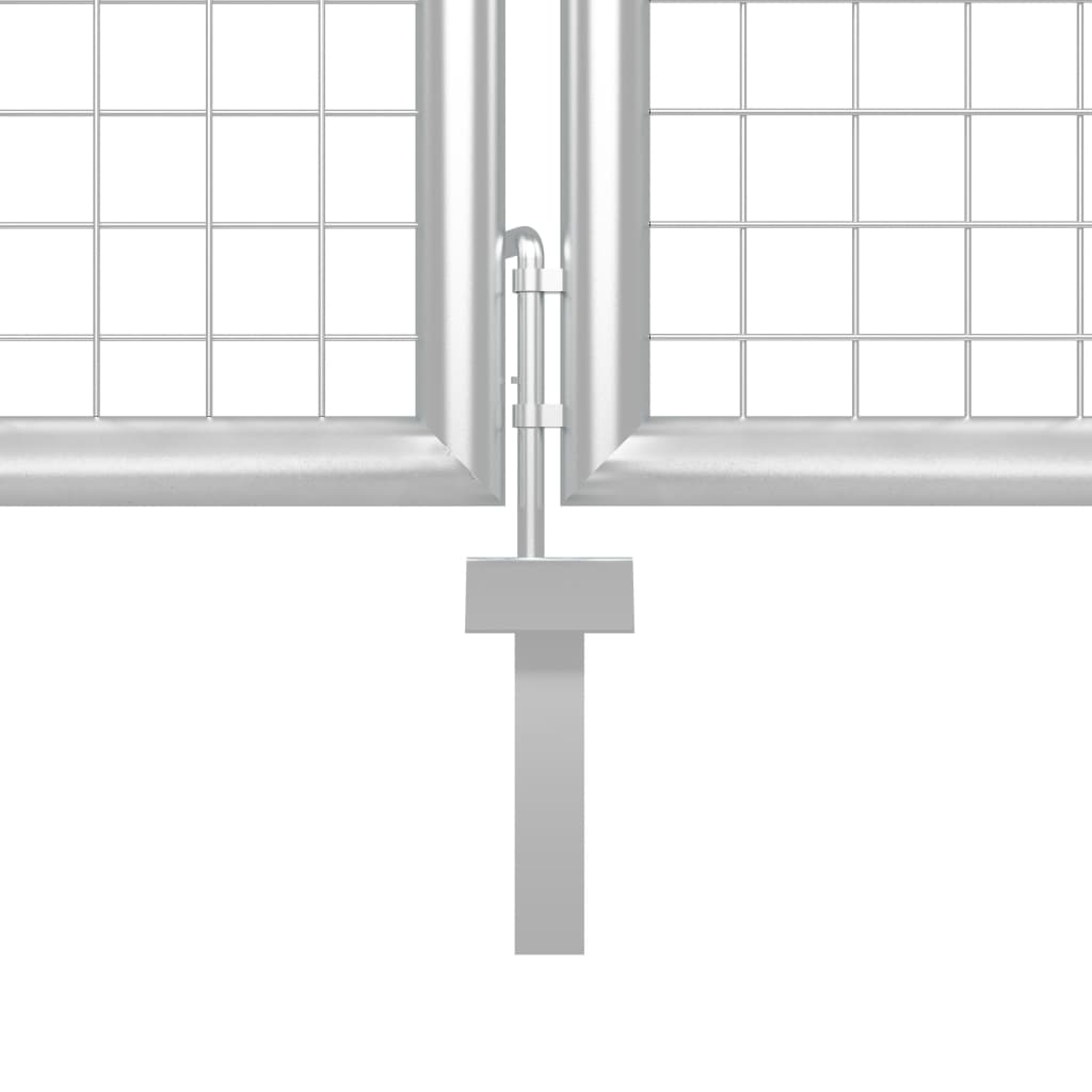 Maschen-Gartentor 350X125 Cm Verzinkter Stahl
