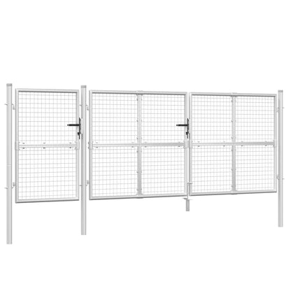 Maschen-Gartentor 400X125 Cm Verzinkter Stahl