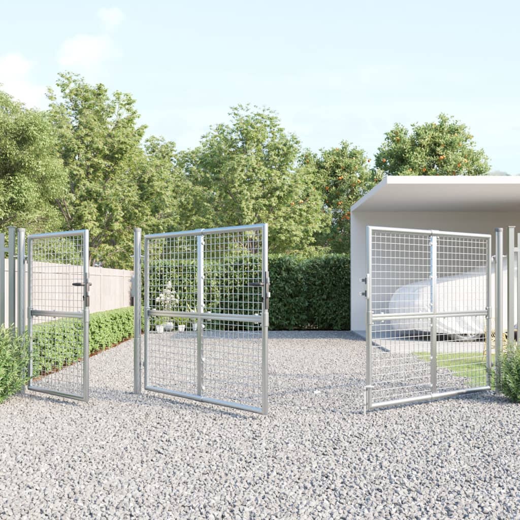 Maschen-Gartentor 400X125 Cm Verzinkter Stahl