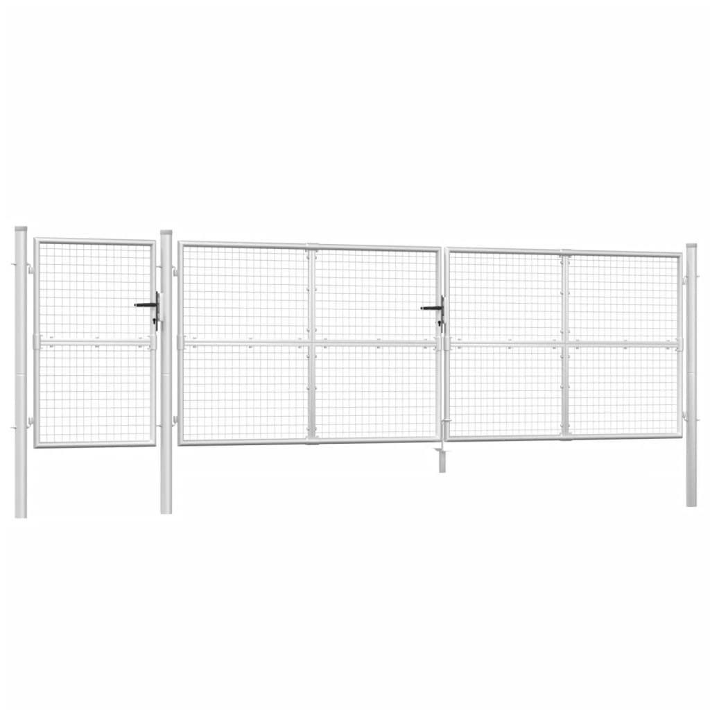 Maschen-Gartentor 500X125 Cm Verzinkter Stahl
