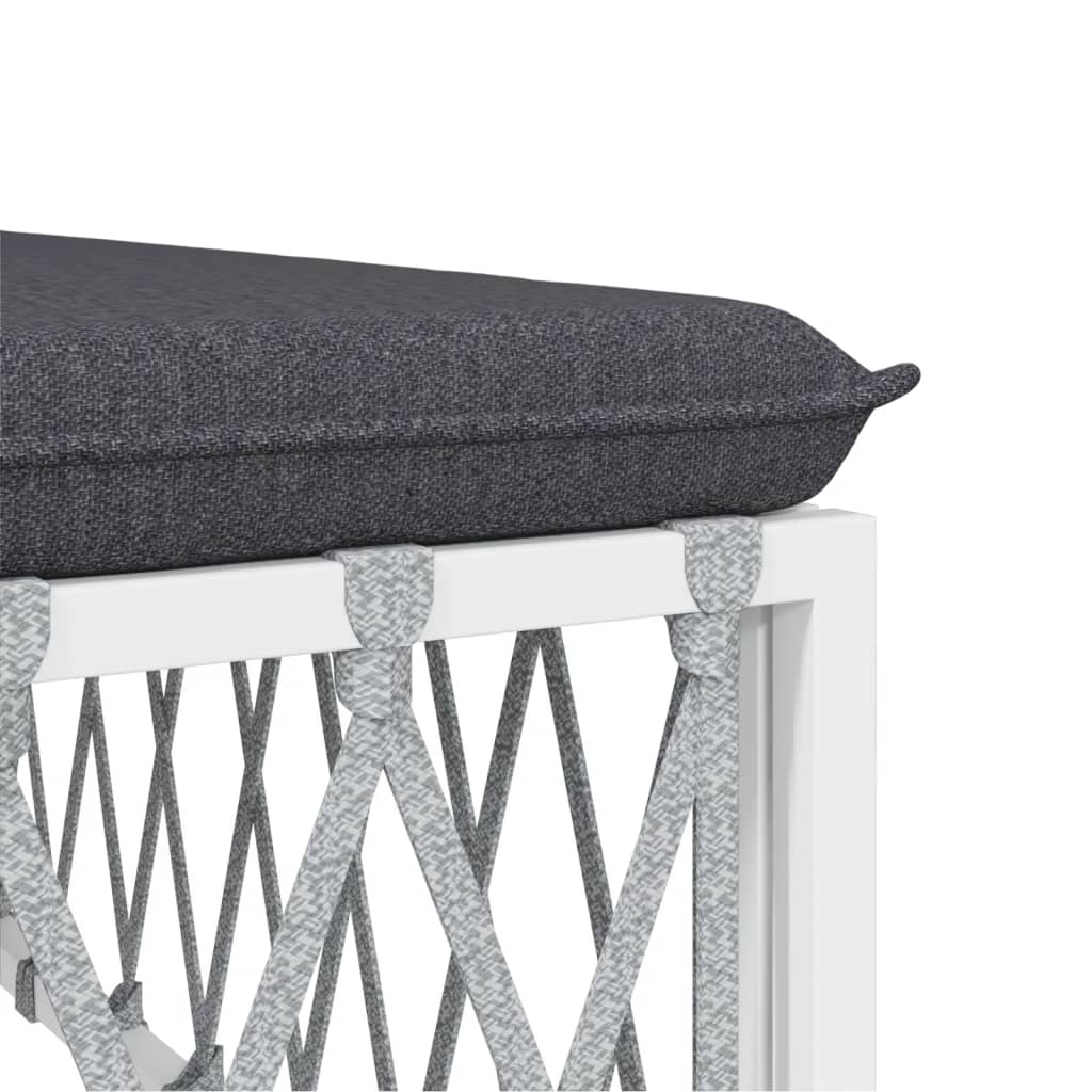 6-Tlg. Garten-Lounge-Set Mit Kissen Stahl