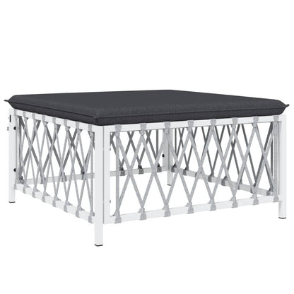 7-Tlg. Garten-Lounge-Set Mit Kissen Stahl