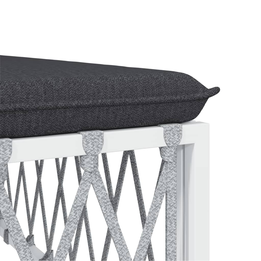 7-Tlg. Garten-Lounge-Set Mit Kissen Stahl