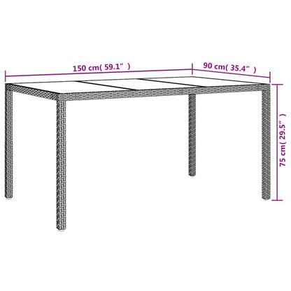 5-Tlg. Garten-Essgruppe Mit Kissen Beige Poly Rattan