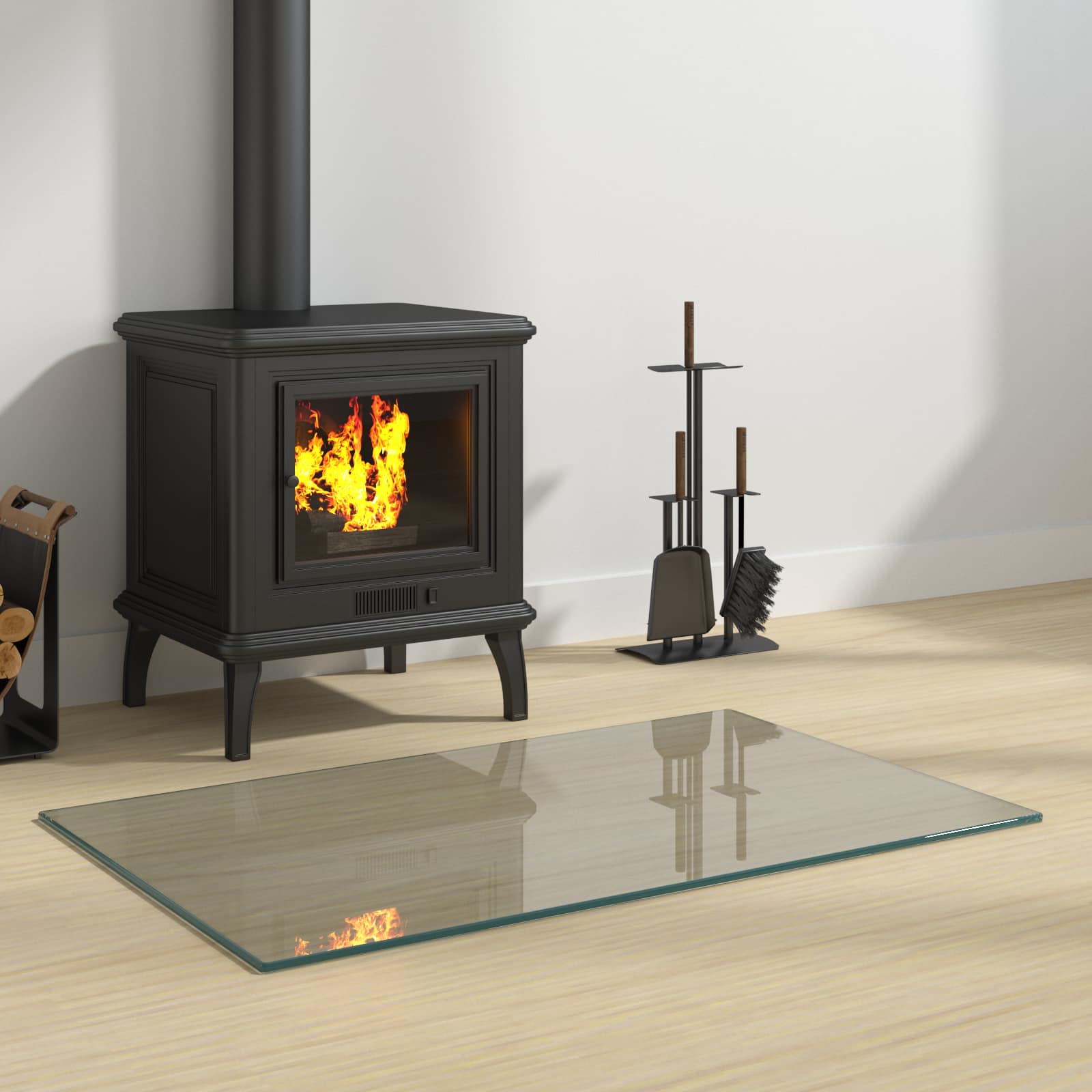 Feuerstelle Glasplatte Glas