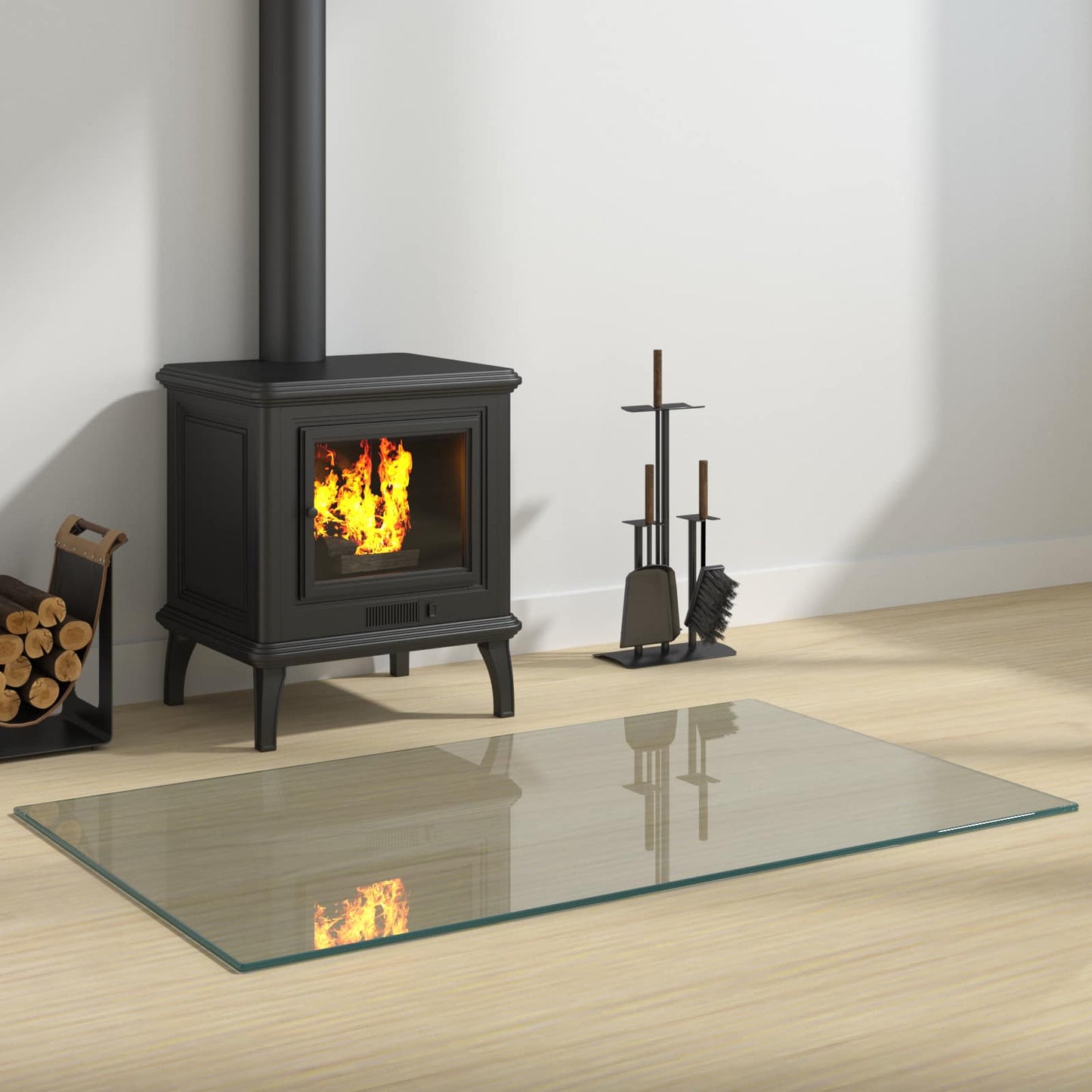 Feuerstelle Glasplatte Glas