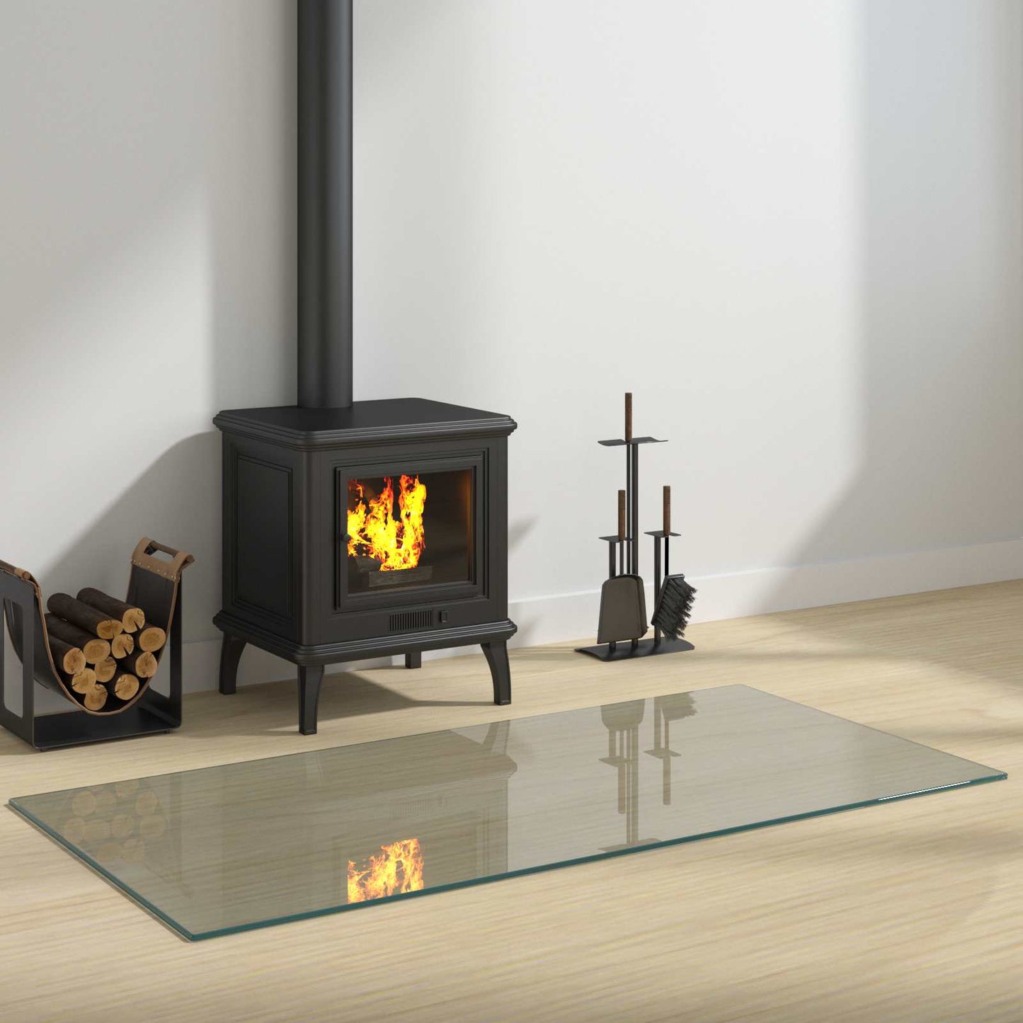 Feuerstelle Glasplatte Glas