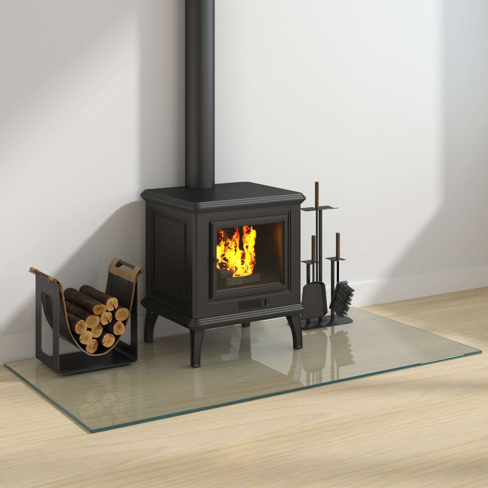 Feuerstelle Glasplatte Glas