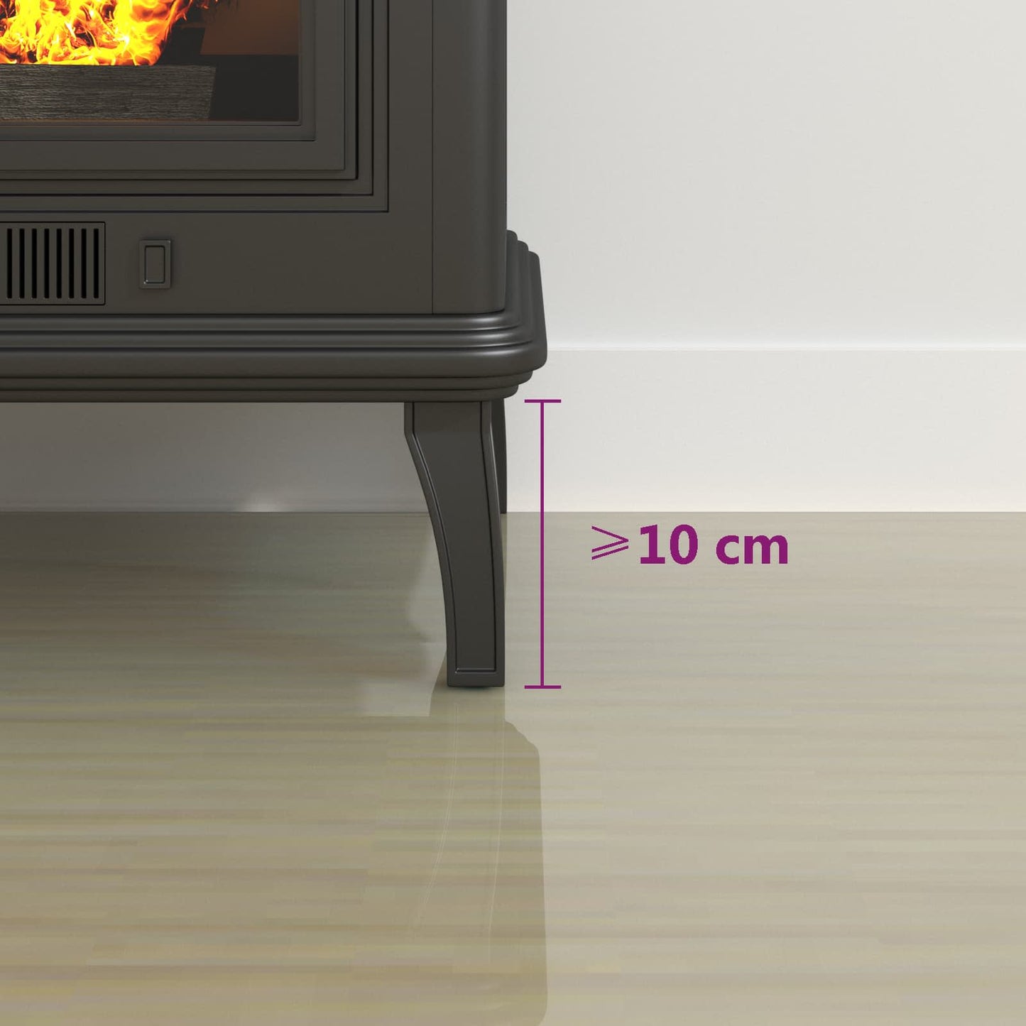 Feuerstelle Glasplatte Transparent Glas