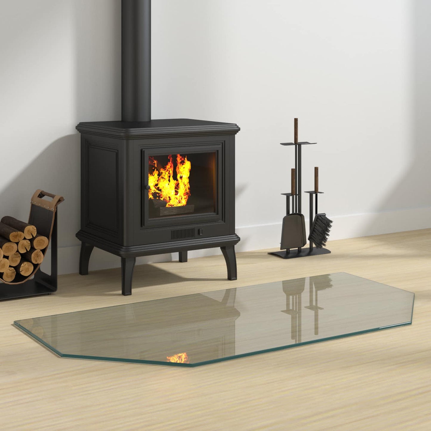 Feuerstelle Glasplatte Transparent Glas