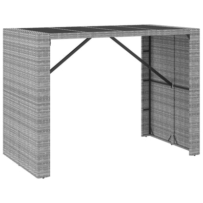 7-Tlg. Gartenbar-Set Mit Kissen Poly Rattan