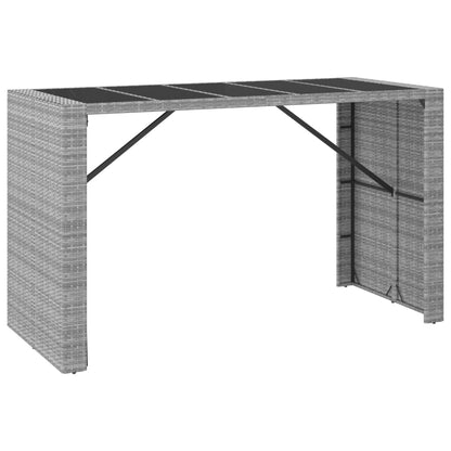 9-Tlg. Gartenbar-Set Mit Kissen Poly Rattan