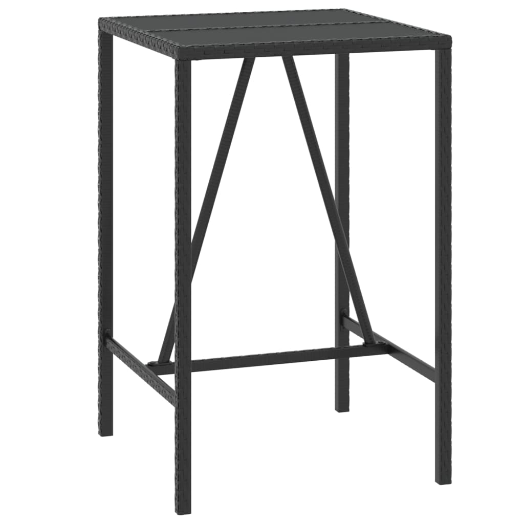 5-Tlg. Gartenbar-Set Mit Kissen Poly Rattan