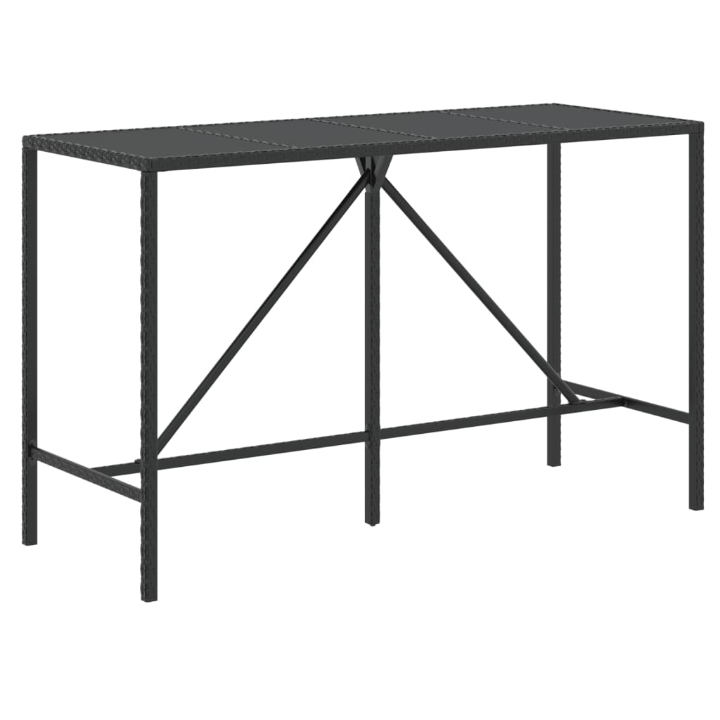 9-Tlg. Gartenbar-Set Mit Kissen Poly Rattan