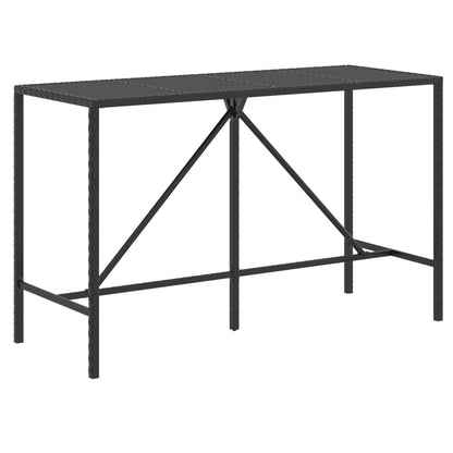 9-Tlg. Gartenbar-Set Mit Kissen Poly Rattan