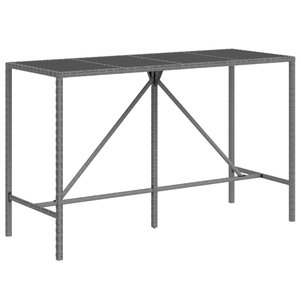 9-Tlg. Gartenbar-Set Mit Kissen Poly Rattan