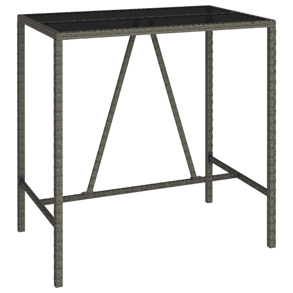 5-Tlg. Gartenbar-Set Poly Rattan