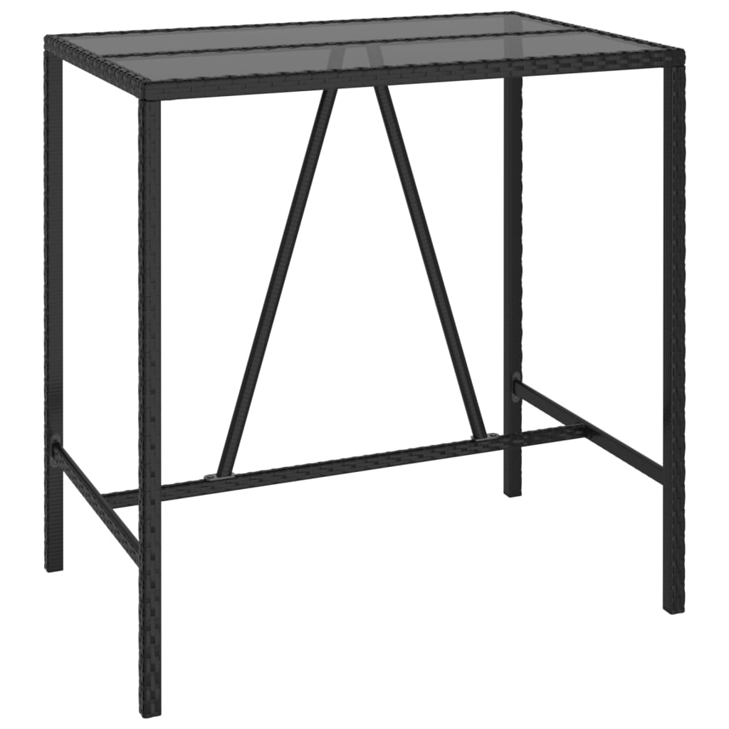 7-Tlg. Gartenbar-Set Poly Rattan