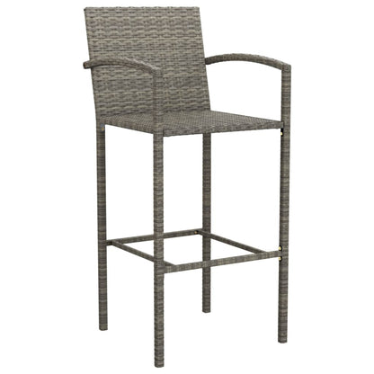 7-Tlg. Gartenbar-Set Poly Rattan
