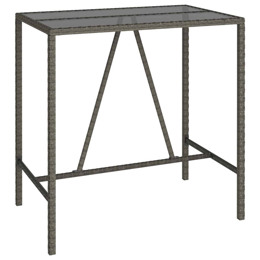 7-Tlg. Gartenbar-Set Poly Rattan