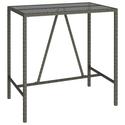 7-Tlg. Gartenbar-Set Poly Rattan