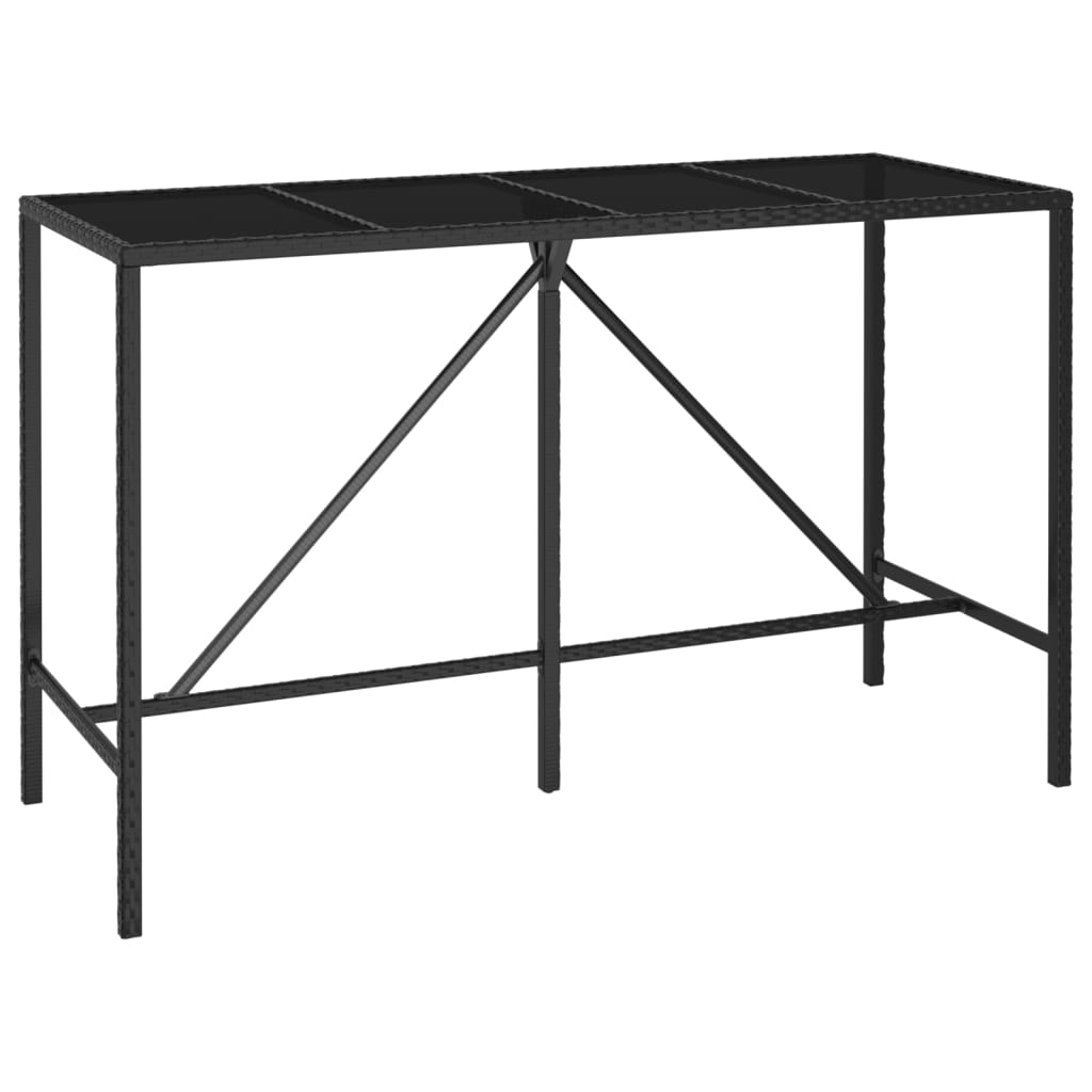 9-Tlg. Gartenbar-Set Poly Rattan