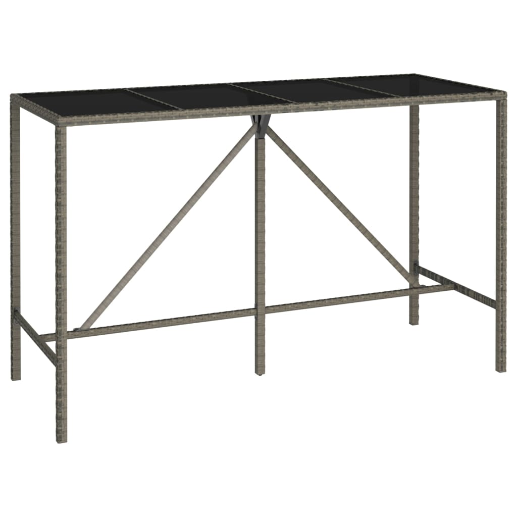 9-Tlg. Gartenbar-Set Poly Rattan