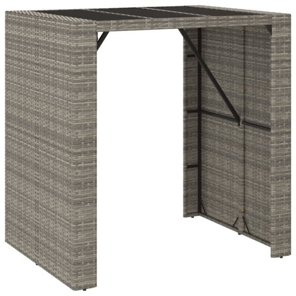 5-Tlg. Gartenbar-Set Poly Rattan