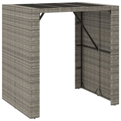 5-Tlg. Gartenbar-Set Poly Rattan