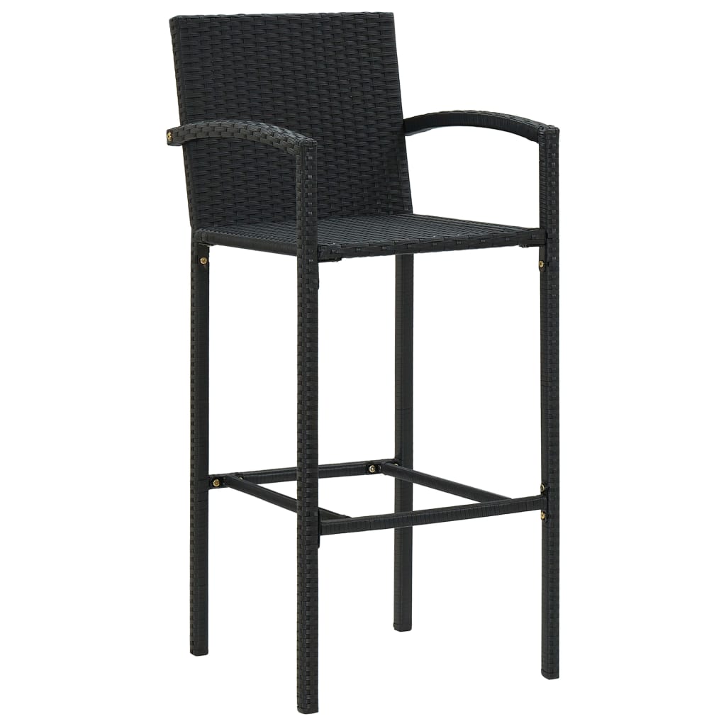 7-Tlg. Gartenbar-Set Poly Rattan