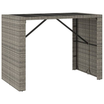 7-Tlg. Gartenbar-Set Poly Rattan