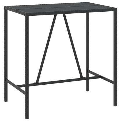 7-Tlg. Gartenbar-Set Poly Rattan & Massivholz Akazie
