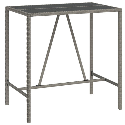 7-Tlg. Gartenbar-Set Poly Rattan & Massivholz Akazie