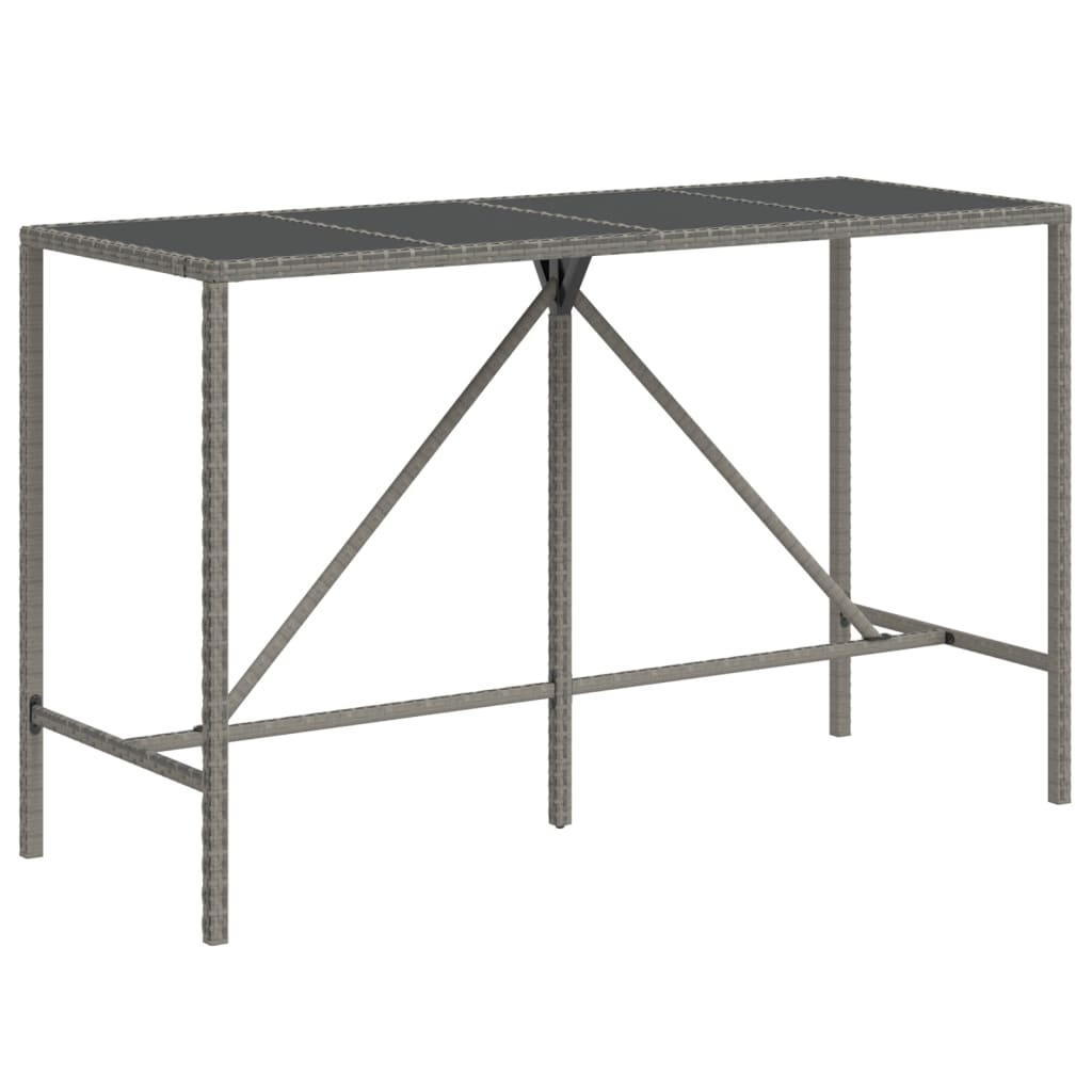 9-Tlg. Gartenbar-Set Poly Rattan & Massivholz Akazie