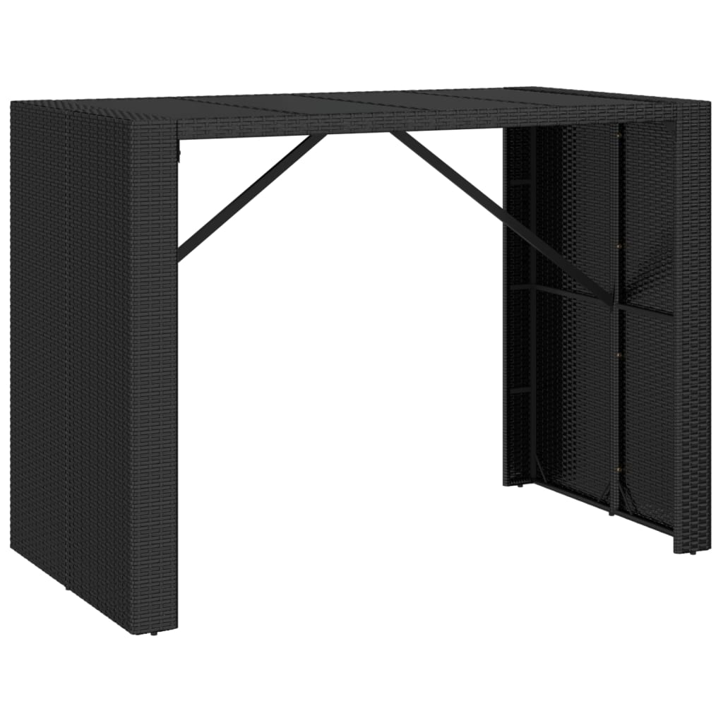 7-Tlg. Gartenbar-Set Poly Rattan & Massivholz Akazie