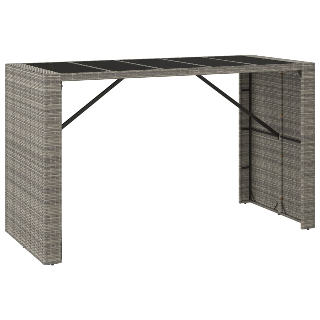 9-Tlg. Gartenbar-Set Poly Rattan & Massivholz Akazie