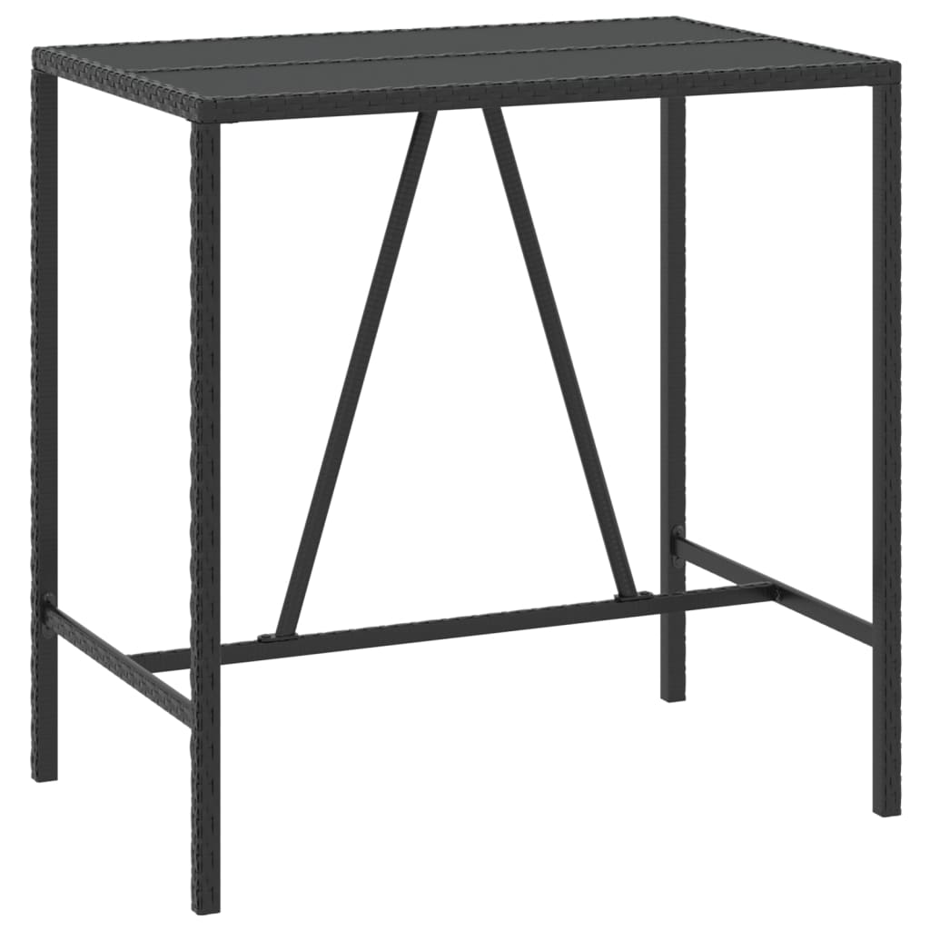 7-Tlg. Gartenbar-Set Poly Rattan & Massivholz Akazie