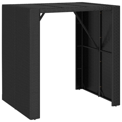 5-Tlg. Gartenbar-Set Poly Rattan & Massivholz Akazie
