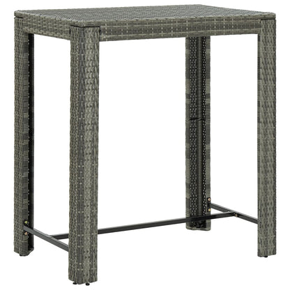 5-Tlg. Gartenbar-Set Poly Rattan & Massivholz Akazie
