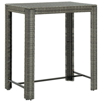 5-Tlg. Gartenbar-Set Poly Rattan & Massivholz Akazie
