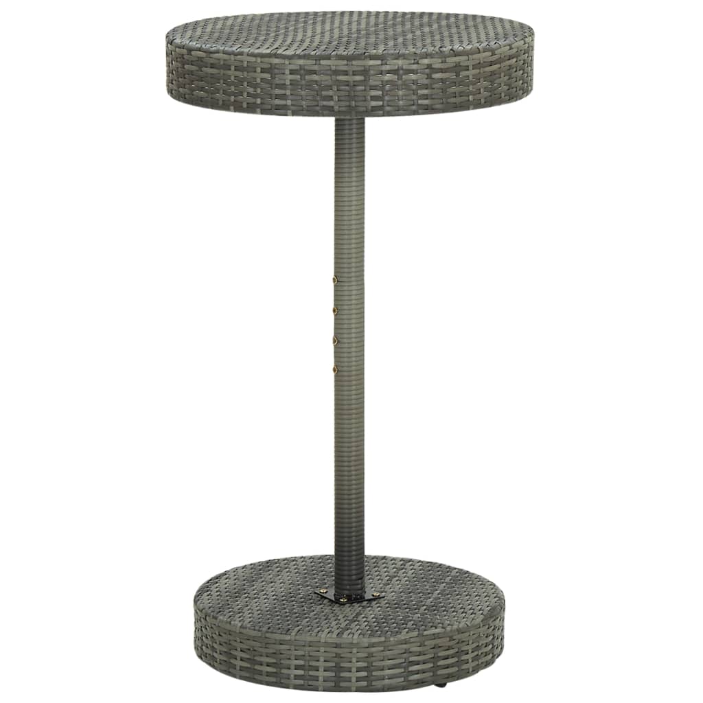 3-Tlg. Gartenbar-Set Poly Rattan & Massivholz Akazie