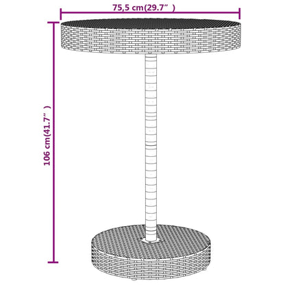 5-Tlg. Gartenbar-Set Poly Rattan & Massivholz Akazie