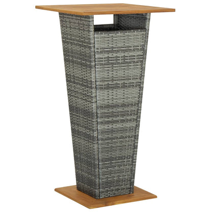 3-Tlg. Gartenbar-Set Poly Rattan & Massivholz Akazie