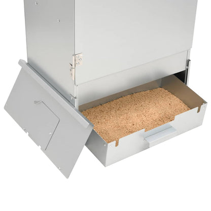 Räucherofen Mit Holzspänen 44,5X29X110 Cm Verzinkter Stahl