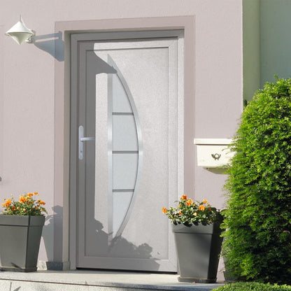 Haustür Weiß 108X208 Cm Pvc Weiß Außen / Weiß Innen