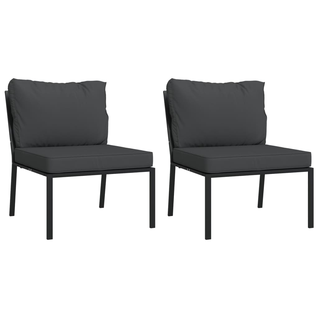 11-Tlg. Garten-Lounge-Set Mit En Kissen Stahl