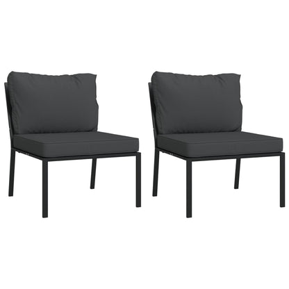11-Tlg. Garten-Lounge-Set Mit En Kissen Stahl